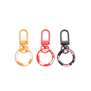 Porte-clés en métal couleur bonbon fluide avec fermoir à ressort pour breloque de sac, accessoire DIY - Product Image 5