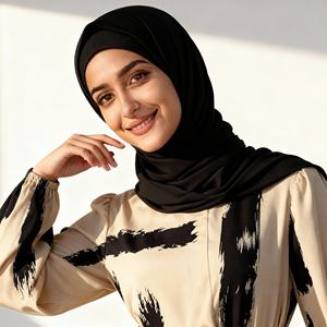 ชุดอาบายะห์พิมพ์ลายหรูหรา ผ้าโพลีเอสเตอร์คอตตอนพรีเมียม ยาวแบบแม็กซี่ ดีไซน์สง่างามสำหรับสตรีมุสลิม ใส่ในโอกาสพิเศษ - Product Image 1