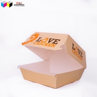 Caja de Embalaje para Hamburguesas Tipo Concha, Desechable, de Grado Alimenticio, con Logotipo Personalizado, Dimensiones Personalizadas, Precio de Fábrica