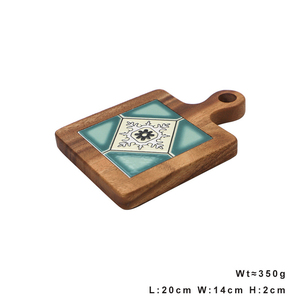 Posavasos Cuadrado de Porcelana con Diseño de Madera de Acacia, Alfombrilla Aislante de Calor para Ollas y Platos Calientes de Cocina - Product Image 3