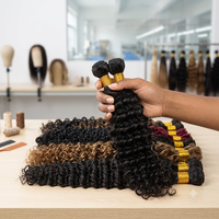 Extensiones de Cabello Humano Rizado Birmano al por Mayor sin Trama, Extensiones de Trenza Boho de Textura Natural, Extensiones de Cabello sin Enredos para Mujeres Negras
