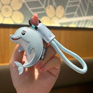 Animal Car Keyring Souvenir Promotion Gifts High Quality Handbag Decoration Soft PU <b>Leather</b> Cute Shark Cartoon Whale <b>Keychain</b> - Product Image 4