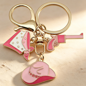 <b>Men</b> Fashion Western Cowboy <b>Keyring</b> Zinc Alloy Cowboy Hat Shape Key Chain Custom Logo Souvenir Accessories - Product Image 3