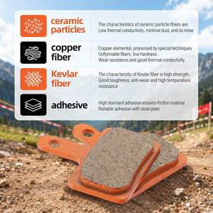 Plaquettes de frein en céramique et métal VXM, puissance de freinage élevée, résistantes à la pluie, silencieuses, plaquettes de frein à disque pour VTT, pour tout-terrain extrême - Product Image 3