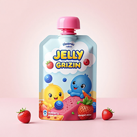 Logo personnalisé Écologique Stand-Up Bec Poche Sac en plastique BOPP avec fenêtre pour les aliments pour animaux de compagnie Sucre Gelée Lait