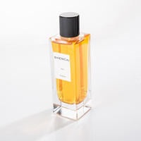 Botella de Perfume de Vidrio Transparente de Lujo de 100 ml con Pulverizador, Serigrafía de Alta Calidad, Tapa Personalizable