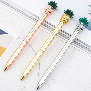 Bolígrafo Metálico con Forma de Piña Dorada, Económico, al por Mayor, Ancho de Escritura de 1.0 mm, Logotipo Personalizado - Product Image 1