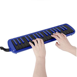 <span class=keywords><strong>Flauta</strong></span> de 37 Teclas de Color Azul y Negro, Instrumento Musical Educativo de Plástico, Melódica para Niños - Product Image 1