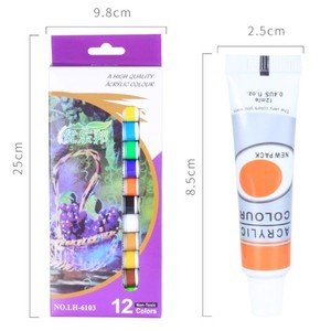 Vente chaude <span class=keywords><strong>peinture</strong></span> <span class=keywords><strong>acrylique</strong></span> 12ml ensemble <span class=keywords><strong>de</strong></span> <span class=keywords><strong>dessin</strong></span> pour les enfants comme cadeau <span class=keywords><strong>peinture</strong></span> d'art, peintures d'art pour <span class=keywords><strong>dessin</strong></span> - Product Image 4