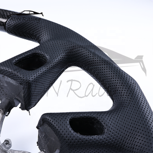 Volante de Fibra de Carbono Negro Brillante para <span class=keywords><strong>Hummer</strong></span> GMC Sierra SLT H2 2003 2004 2005 2006 Silverado - Product Image 4