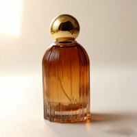 Flacon de parfum en verre de luxe 100 ml avec bouchon rond, flacon de parfum personnalisable transparent, blanc, ambré, givré, noir