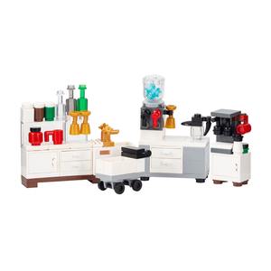 Kit de construction MOC City Home Series en plastique ABS, accessoire de mobilier, bibliothèque, table, modèle à assembler, briques DIY éducatives - Product Image 5