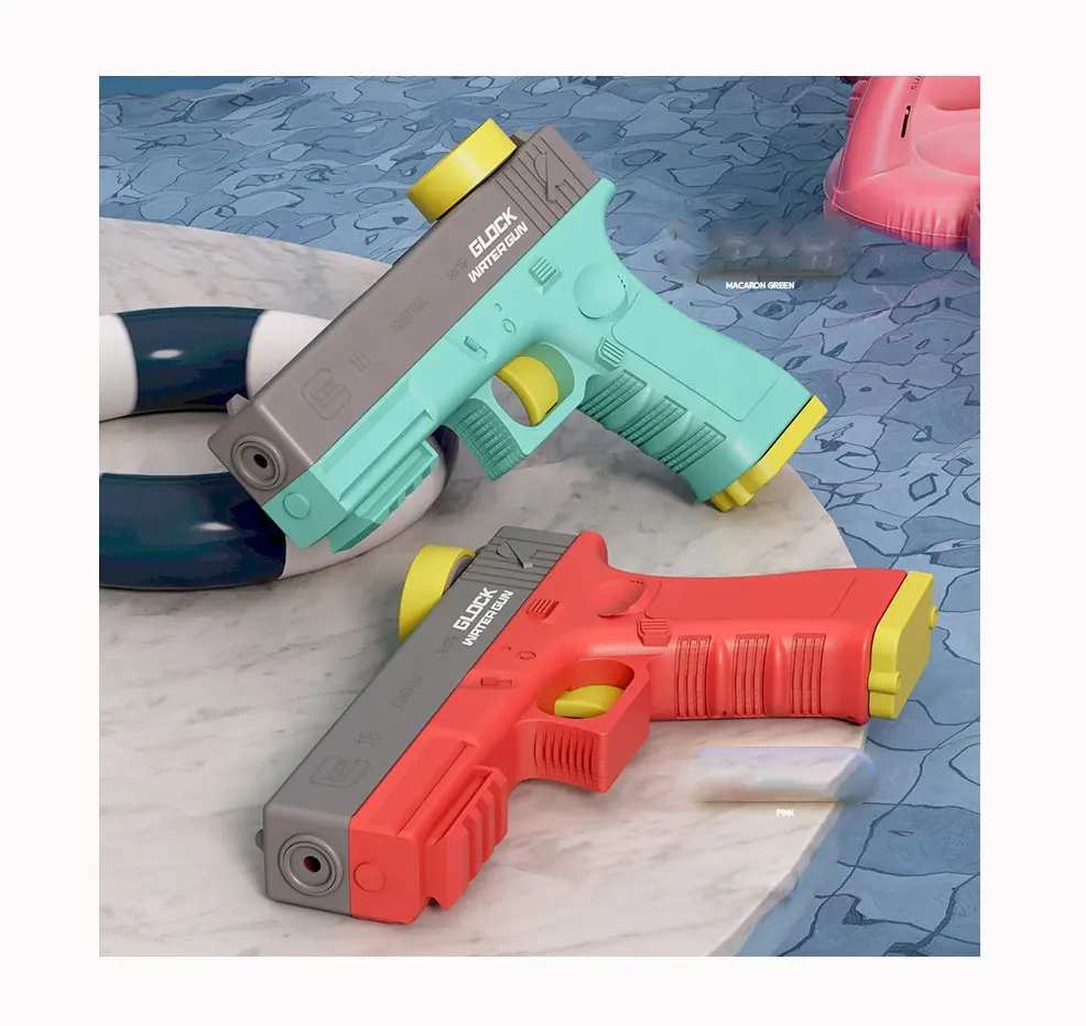 Electric Water Gun Glock High Capacity Automatic Water Gun Super Soaker Squirt Gun For Adults Kids Outdoor Summer Toys