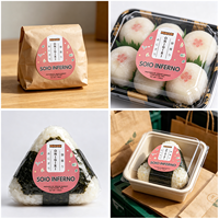 Étiquettes autocollantes imperméables personnalisées pour emballages alimentaires japonais, découpées à la forme, avec logo, pour la vente en gros