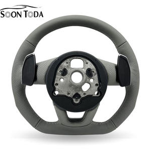 Volant SOON TODA pour <span class=keywords><strong>Audi</strong></span> A3, modèles 8P/8V/8Y, fonction chauffante, cuir avec surpiqûres rouges, contrôle et confort améliorés - Product Image 2