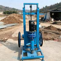 Foreuse automatique télescopique pour puits d'eau 380V 3000W, petite machine de forage de 80m de profondeur pour l'irrigation agricole et l'ingénierie civile