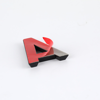 Großhandel 6,5cm Singapur-Schrift Schwarze 3D ABS-Kunststoff Buchstaben Alphabet Auto-Emblem Beschriftung für Nummernschilder