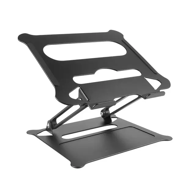 Dual Rotary Shaft Fully Foldable Tablet PC Holder With 360 Rotating Base Ergonomic Laptop Riser Adjustable Laptop Stand