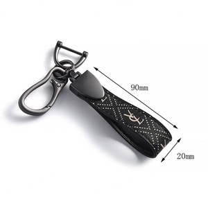 Llavero de tela retro moderno con gancho metálico para coche/motocicleta y logotipo personalizado - Product Image 6