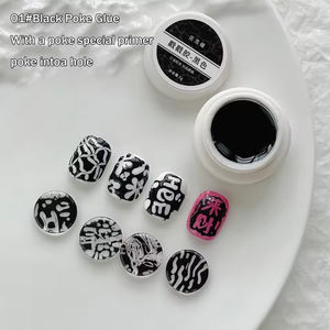 10-كزة فن الغراء الدانتيل حفرة موجة فقاعة المحيط الأبيض الأسود الملونة مسمار اللوحة جوفاء هلام نقع قبالة الورنيش أدى بالأشعة فوق البنفسجية - Product Image 2
