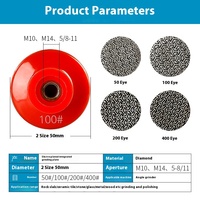 PMS 2 pouces 5CM petite feuille de meulage Quartz Jade céramique polissage humide sur pierre métal électrolytique diamant tampons de polissage