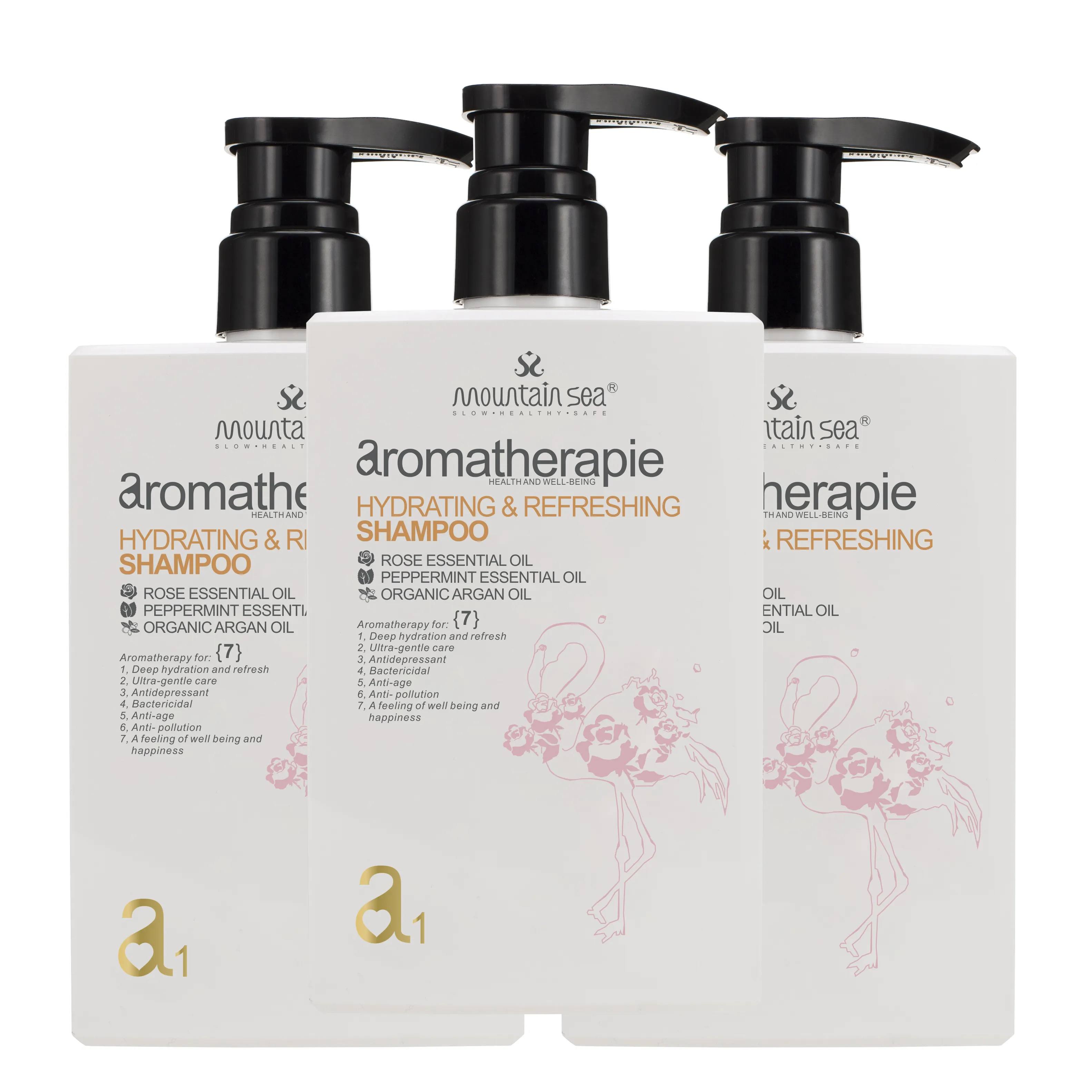 Hydraterende Verfrissende Shampoo Vernieuwen Rose Olie Biologische Arganolie Sulfaat Gratis Shampoo Voor Krullend Haar