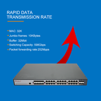 Commutateur réseau de bureau géré L3 à 36 ports, 4 ports SFP Plus 10G, RJ45, console, SNMP, QoS, en stock pour les réseaux informatiques Ethernet commutés