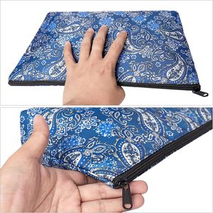 Sac vide pour tuiles de mahjong, adapté aux tuiles de mahjong américaines de taille standard de 1,2 pouces, sac imprimé bleu épaissi - Product Image 6