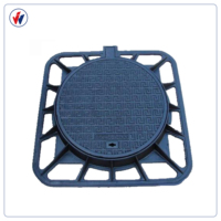 Fer ductile pour eaux usées EN124 D400 avec charnière à joint en caoutchouc, système de verrouillage couvercles de trou d'homme électriques antivol