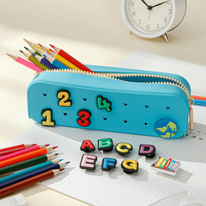 Fashionable Holes Silicone Pencil Case School Stationery Kids Creative <strong>Pen</strong> Bag Waterproof Storage <strong>Pouch</strong> - Product Image 3