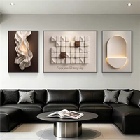 Décoration Murale Luxe Léger : 3 Paires d'Art Mural Imprimé en Porcelaine Cristalline pour Salon, Maison et Bureau