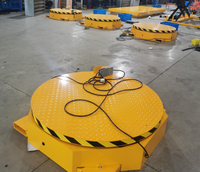 Plateau tournant électrique pour palettes de 4 pieds de diamètre, machine d'emballage, capacité de charge de 2000 kg, pour l'alimentation, les boissons, les vêtements, à moteur