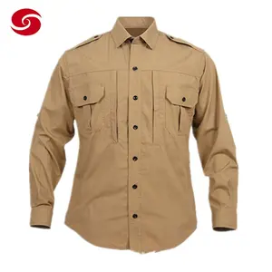 Long sleeve lightweight cargo pocket tactical dress shirt