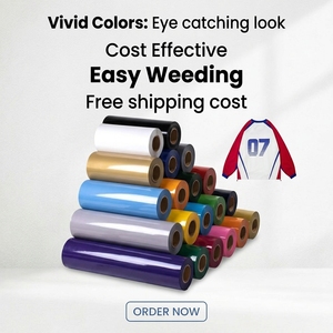 Vinilo Termotransferible de Alta Calidad, Fácil de Planchar, de PVC Coreano, para Camisetas, Vinilo Termotransferible HTV, Venta al por Mayor de Fábrica, Película de Papel - Product Image 1
