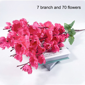 Rama de Flor de Melocotón Artificial de Seda Rosa y Blanca, Decoración para el Hogar, Bodas, Graduaciones, Navidad, Alta Simulación - Product Image 5