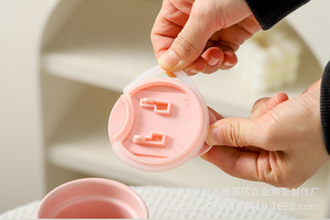 Venta caliente Listo para enviar Taza de cerámica con funda protectora de silicona, rubor | On-the-Go | Taza reutilizable para café o té - Product Image 3