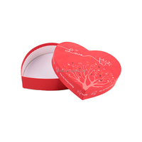 Boite de fleurs en carton personnalisé, en forme de cœur, avec une mousse intégrée, pour les Roses romantiques