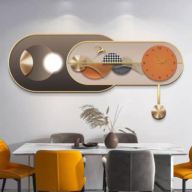 Luxury Modern Wall Art Clock with Silent Quartz Movement  Minimalist Decor for Living Room Office Home Decor