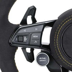 Volante Deportivo R8 <span class=keywords><strong>S</strong></span> <span class=keywords><strong>Line</strong></span> con Botón de Encendido, Completamente en Alcántara, con Luces LED para Audi A3 A4 A5 A6 A7 A8 C7 C8 B8 B9 S3 S4 S5 S6 RS3 RS5 RS6 C8 - Product Image 4