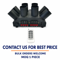 Unité de Scintillement Multi-Tubes Télécommandée, Alimentée par Piles AAA, 8 Groupes, Fontaine à Étincelles Froides Rotative en Forme d'Éventail pour Mariages, Fêtes et Scènes