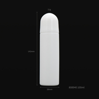 Flacon cylindrique en plastique de 100 ml avec bille roll-on pour déodorant