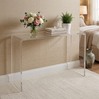 Table de toilette rectangulaire en acrylique moderne, durable, multifonctionnelle, imperméable, écologique, pour la décoration du salon