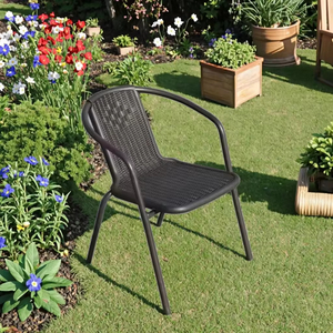 Kursi Taman Hitam yang Nyaman dan Tahan Lama, Cocok untuk Berbagai Skenario di Halaman, Taman, dan Kedai - Product Image 2