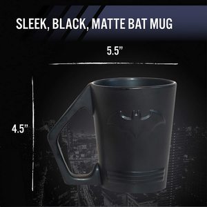 Black Custom Bat Design Embossed Ceramic Coffee <strong>Mug</strong> Cup Hand Handle - Product Image 2