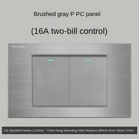 Interrupteur mural tactile en polycarbonate durable, indice de protection IP20, 16A 250V, style moderne, installation facile, 1/2/3/4/5/6 interrupteurs