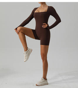 Высококачественный цельный облегающий спортивный боди с длинным рукавом для балета и танцев, комбинезон для йоги, фитнеса, спортивная одежда для женщин - Product Image 3