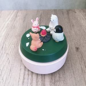 Caja de música de madera para hoguera de animales bonitos siempre brillantes, artesanías musicales de cuerda manual para regalo de cumpleaños de escritorio para niños con canción - Product Image 6