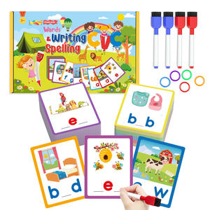 แฟลช<span class=keywords><strong>การ</strong></span>์ดมอนเตสซอรี่สำหรับการเรียนรู้เบื้องต้น ฝึกเขียนคำ/ตัวอักษร CVC สำหรับเด็ก ขายส่ง - Product Image 5