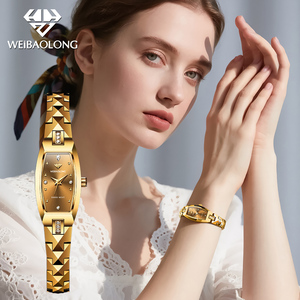 WEIBAOLONG 3809 Elegance Lady reloj de cuarzo resistente al agua 50m banda de acero inoxidable esfera de diamante genuino fábrica de relojes de negocios - Product Image 3