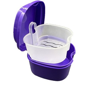 Apple-shaped <b>denture</b> storage <b>box</b>, <b>denture</b> turnover <b>box</b>, <b>denture</b> soaking <b>box</b> with filter, source factory wholesale. - Product Image 4